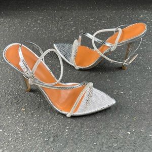 New Silver Strappy heels
